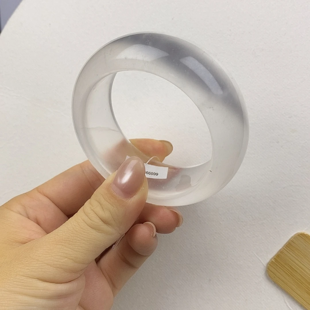 石英质玉未镶嵌手镯54.5黑钢轮胎