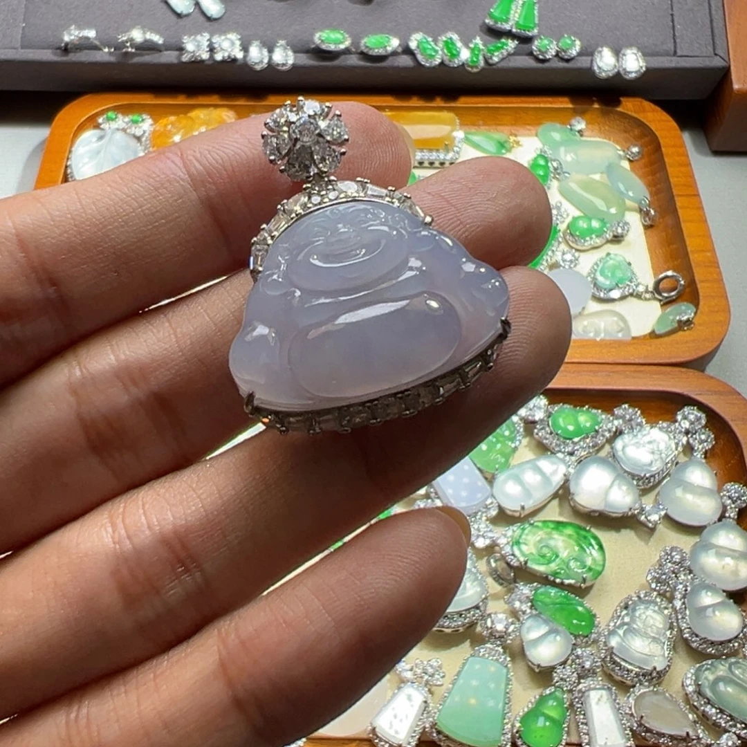 蓓***园翡翠未镶嵌吊坠(不含链)吊坠