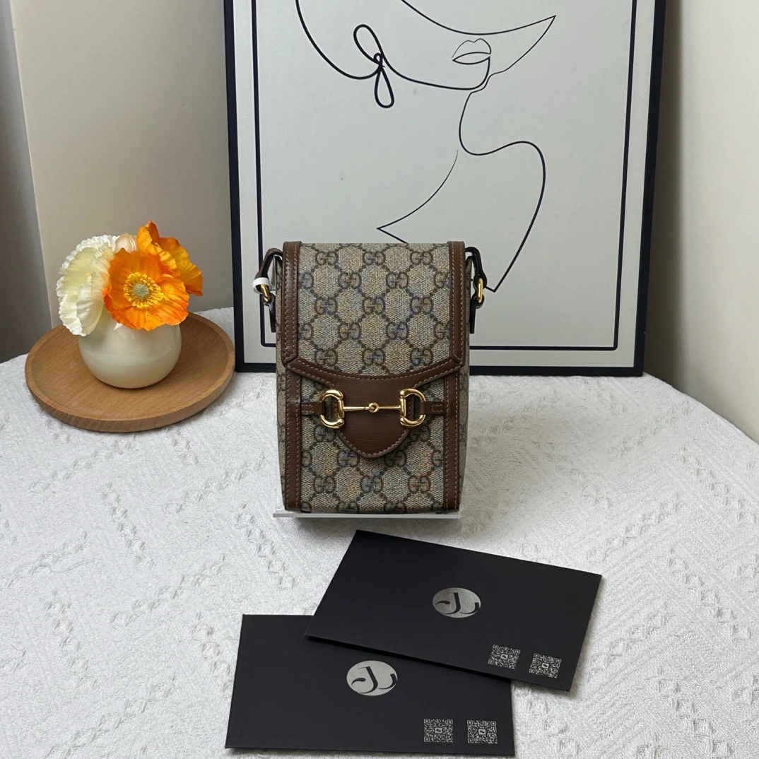 95新 GUCCI/古驰 1955竖版手机包/JW8344