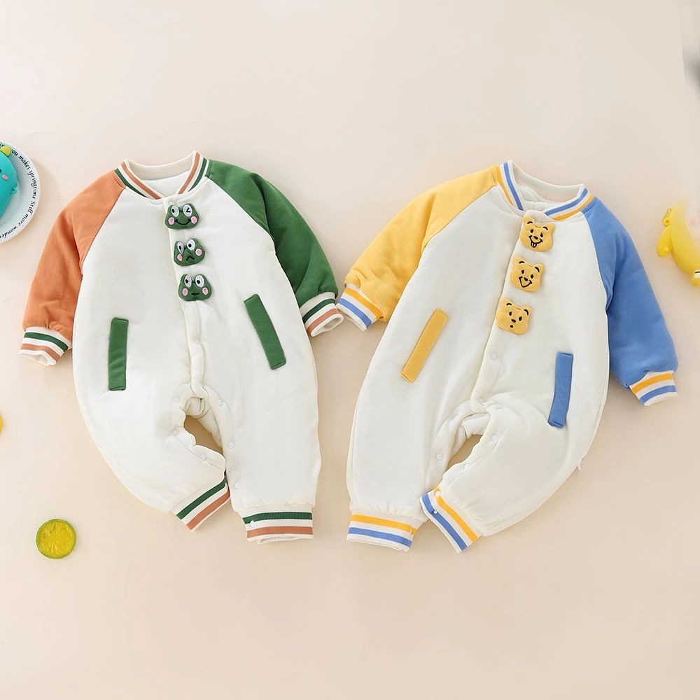 糖果色插肩棉哈衣