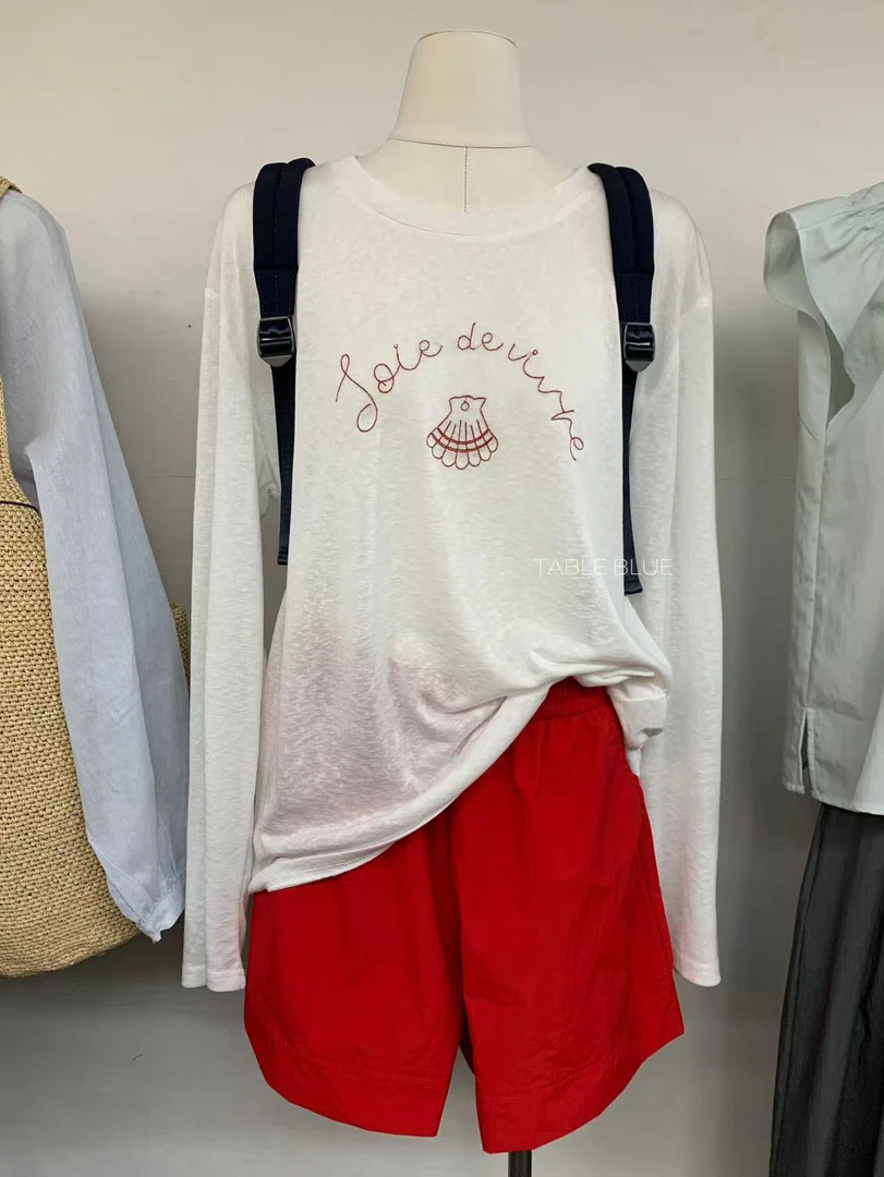 anna@653434 韩系纯色宽松高腰阔腿速干短裤（裤长37左右）