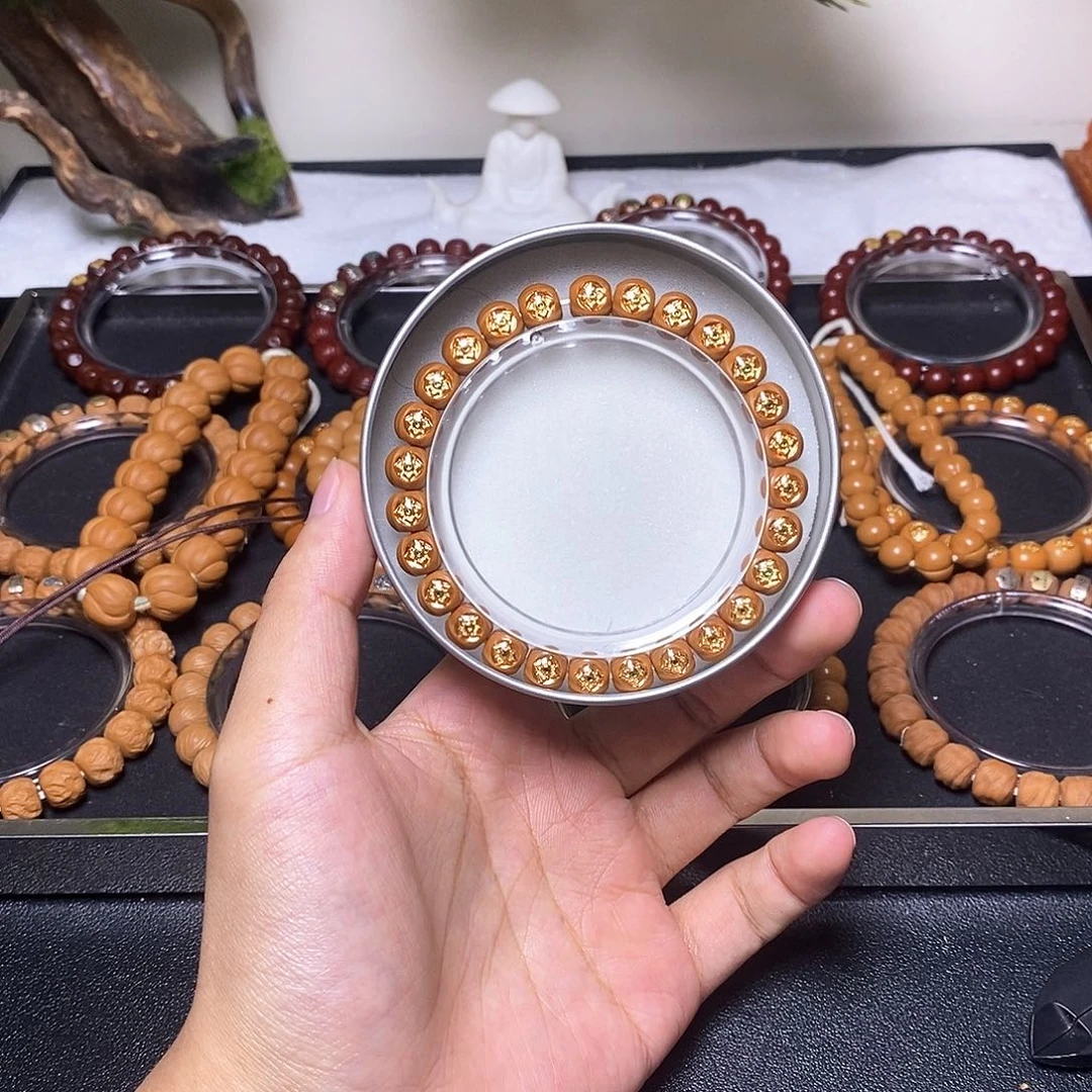 猴头核桃手串满镶嵌四花鲨鱼尺寸9左右全品092号