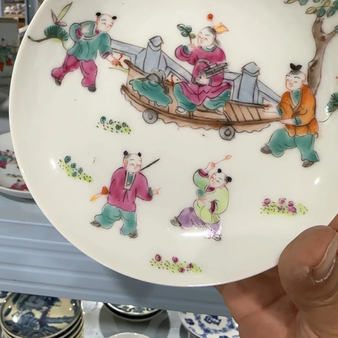 瓷片摆件手绘瓷器全部处理了吧