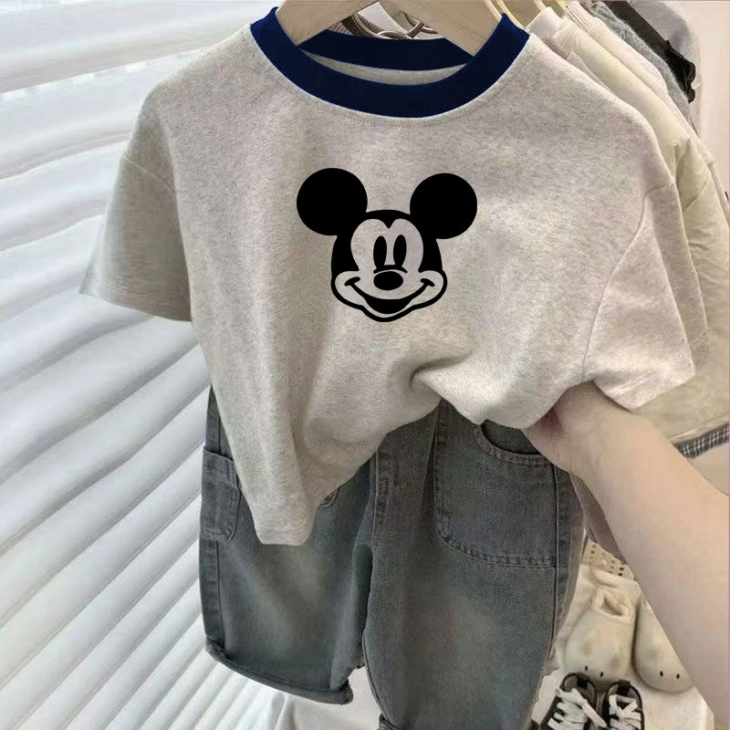 儿童韩版纯棉短袖卡通T恤小童夏季宝宝新款男童女童时尚洋气上衣t