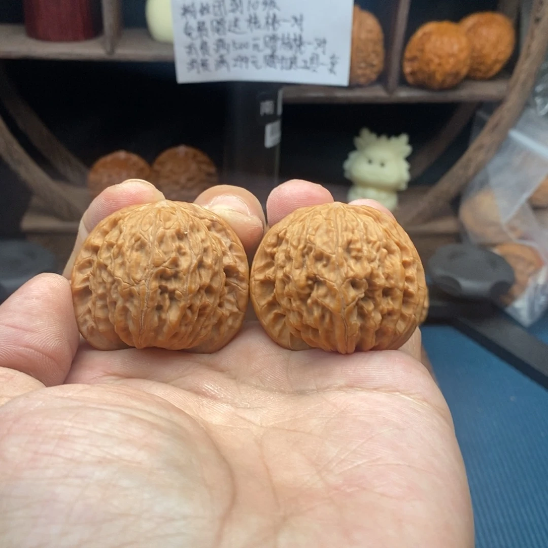 文玩核桃把件40+磨盘