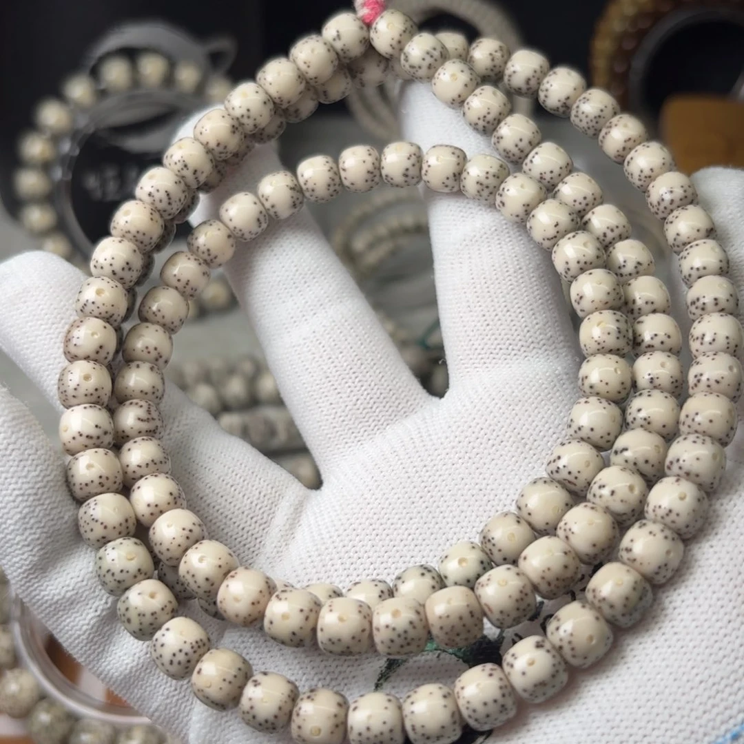 梭***草星月菩提吊坠8*7贯穿大留白脖挂