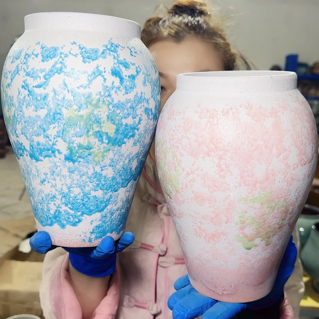 紫砂花盆高23口11