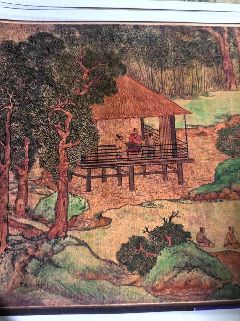 微喷工艺优质布，文征明兰亭图