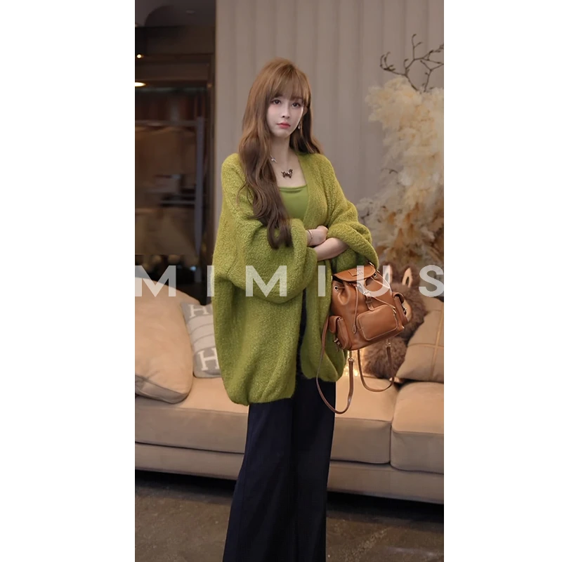 【mimius】P 温柔慵懒感显白灯笼袖宽松毛针织衫 WG08108