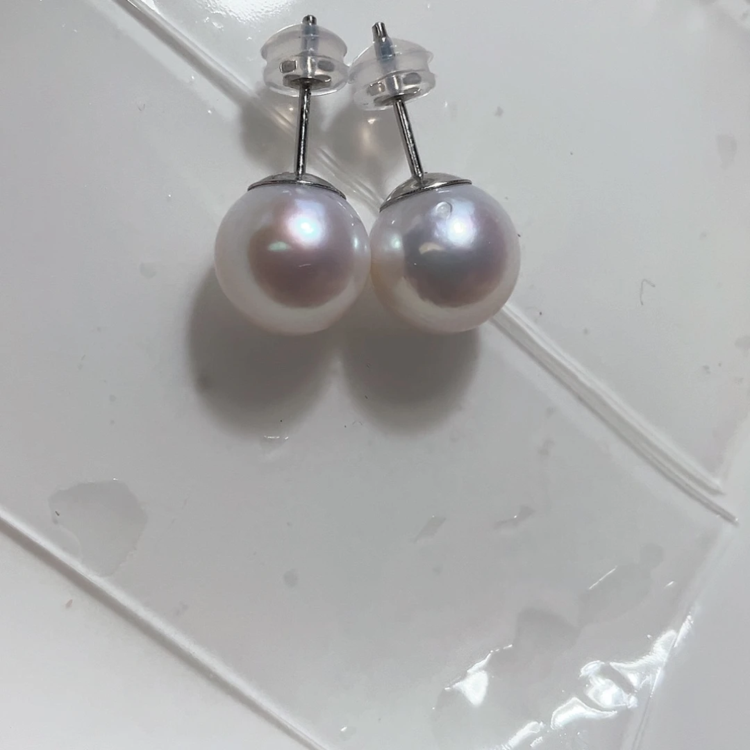 淡水珍珠耳饰银S925镶嵌
