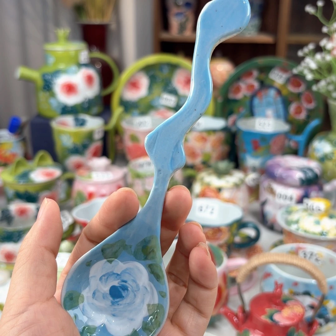 景德镇手绘高温釉下彩陶瓷茶具