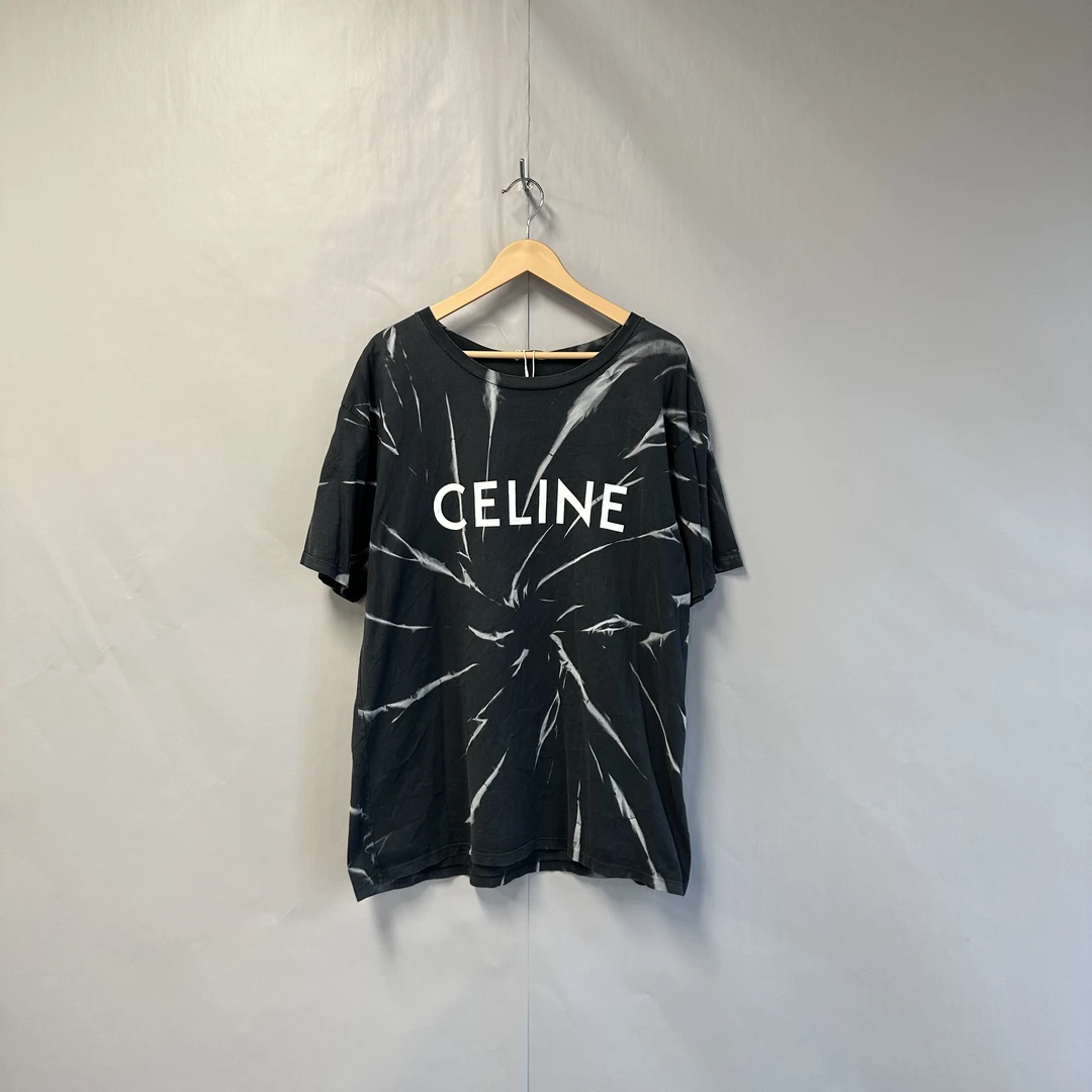 95新 Celine/思琳 扎染字母logo闪电短袖 XL码 95新 #4147
