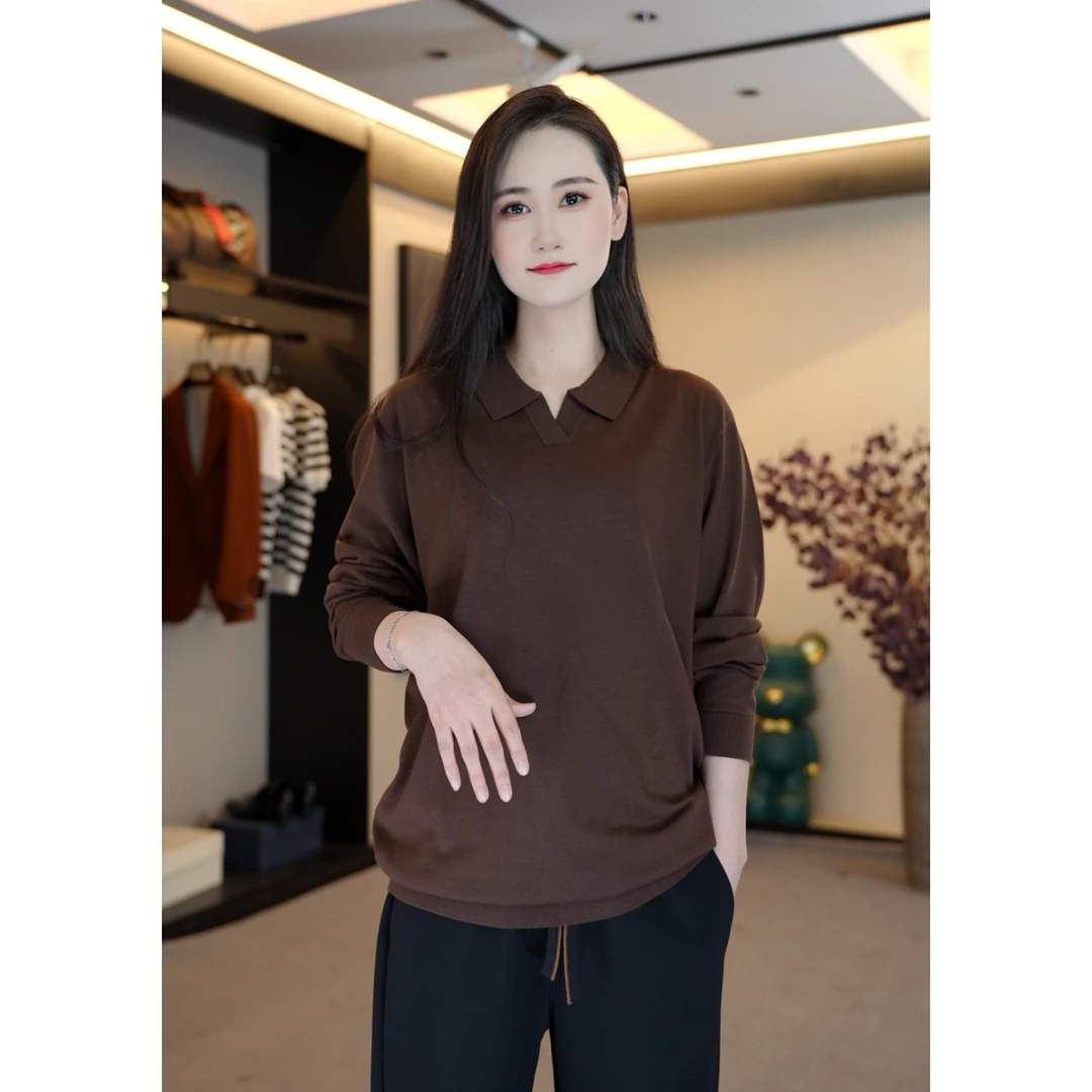 秋冬 【L*P 13900 同款】羊毛莱赛尔混纺老钱风保暖POLO针织衫