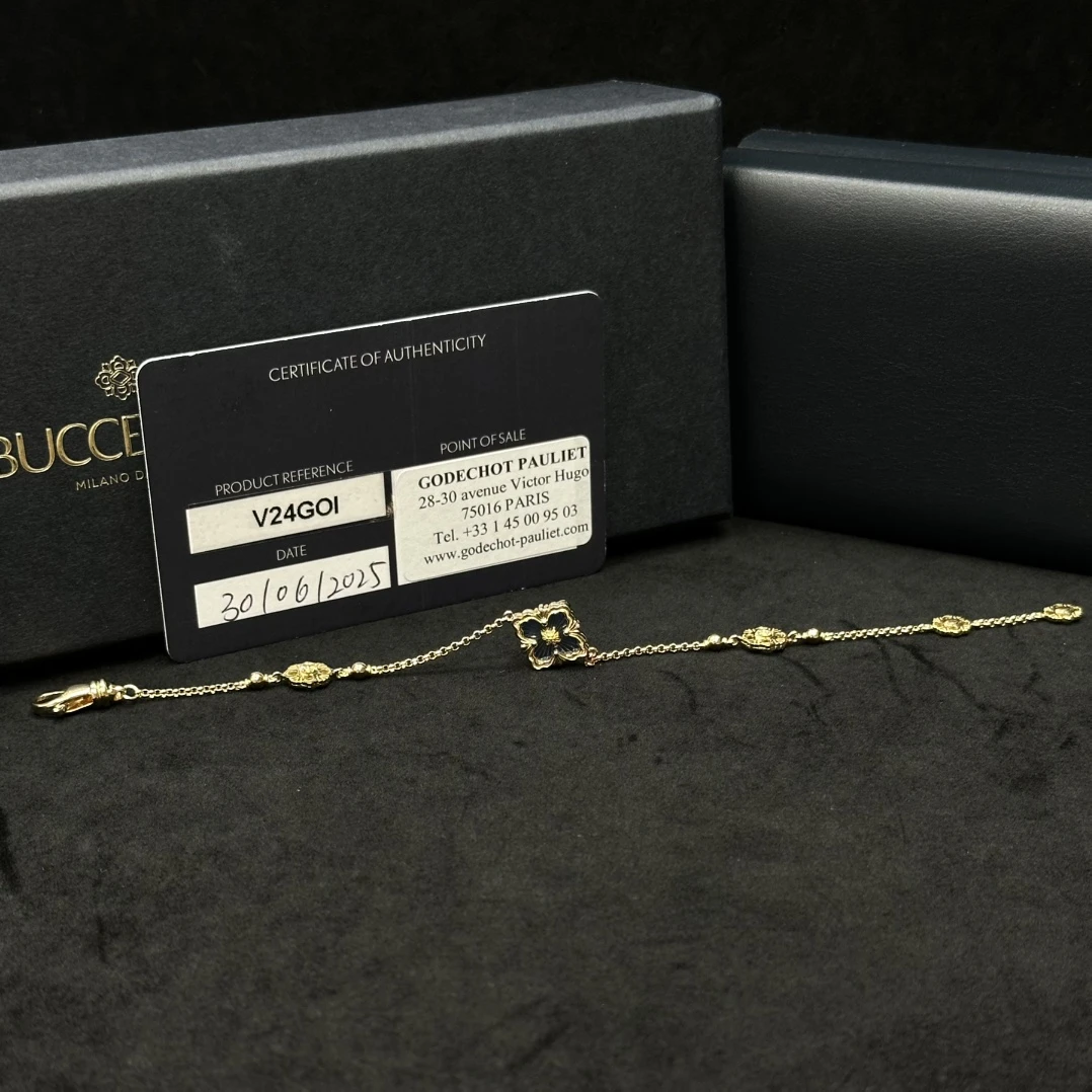 99新 BUCCELLATI/布契拉提 【小竹子首播福利】蓝珐琅手链