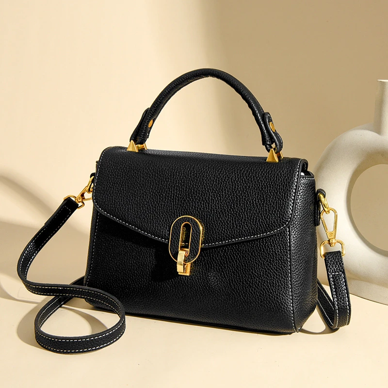 斜挎包复古手拎小方包包女2025新款百搭通勤单肩包时尚质感斜挎包