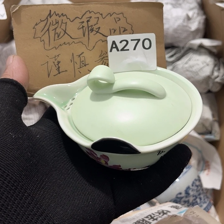 瓷片茶摆件工艺品摆件666