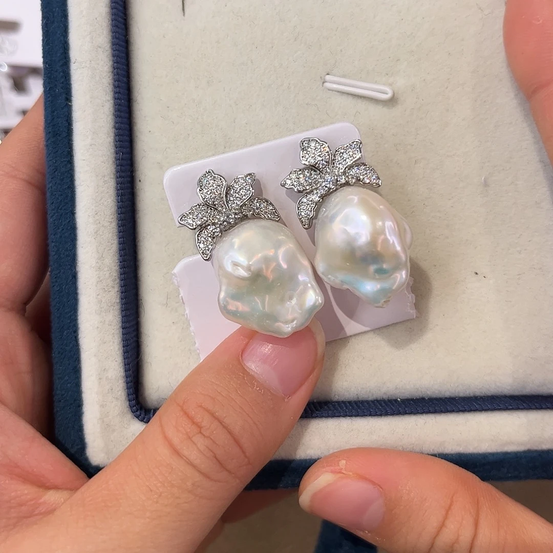 耳饰合金淡水珍珠