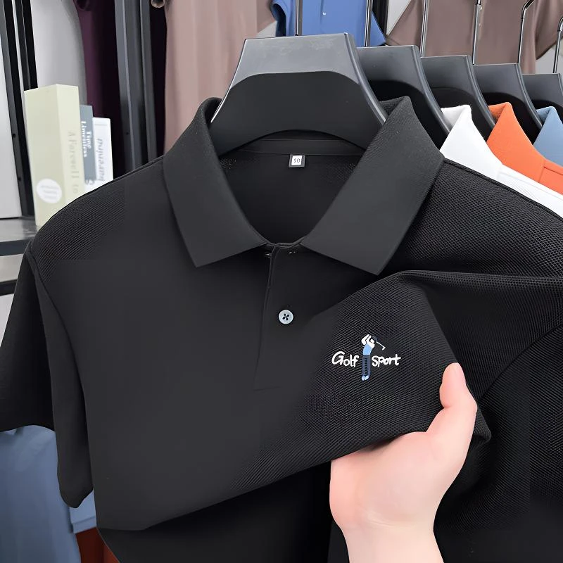 夏季男士刺绣短袖Polo衫半袖休闲运动百搭透气poloT恤上衣