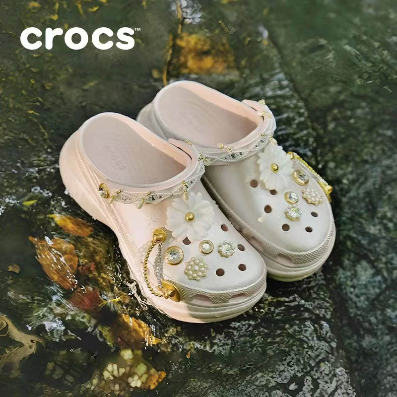 CROCS/卡骆驰【璀璨珠花鲸鱼洞洞鞋】轻奢鞋子女时尚百搭|211519