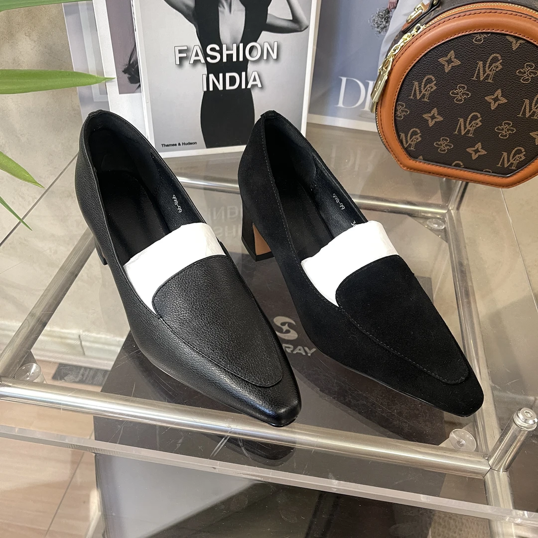 李大龙~牛皮6公分/春秋季新款气质百搭时尚通勤单鞋G99