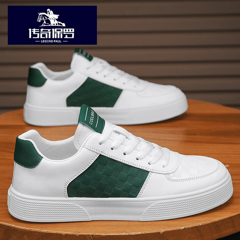 传奇保罗正版男鞋冬季2025新款男士百搭运动休闲平板鞋小白潮鞋男
