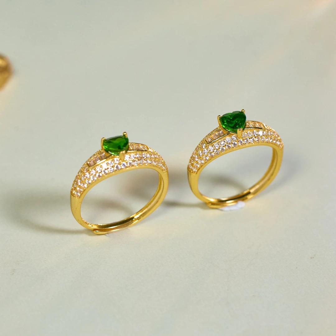 【歪歪】透辉石心形戒指（多样性发一）XB-J2507