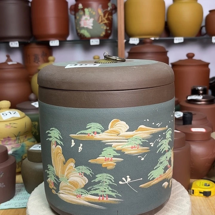 茶叶罐紫砂八饼茶叶罐48