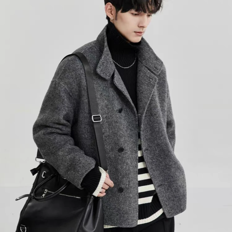 裁剪纸样24817男士落肩袖双面呢夹克纸样