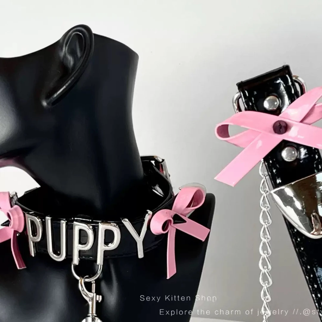 铜合金皮质项链 时尚百搭ins法式简约可爱气质手工黑色复古小众