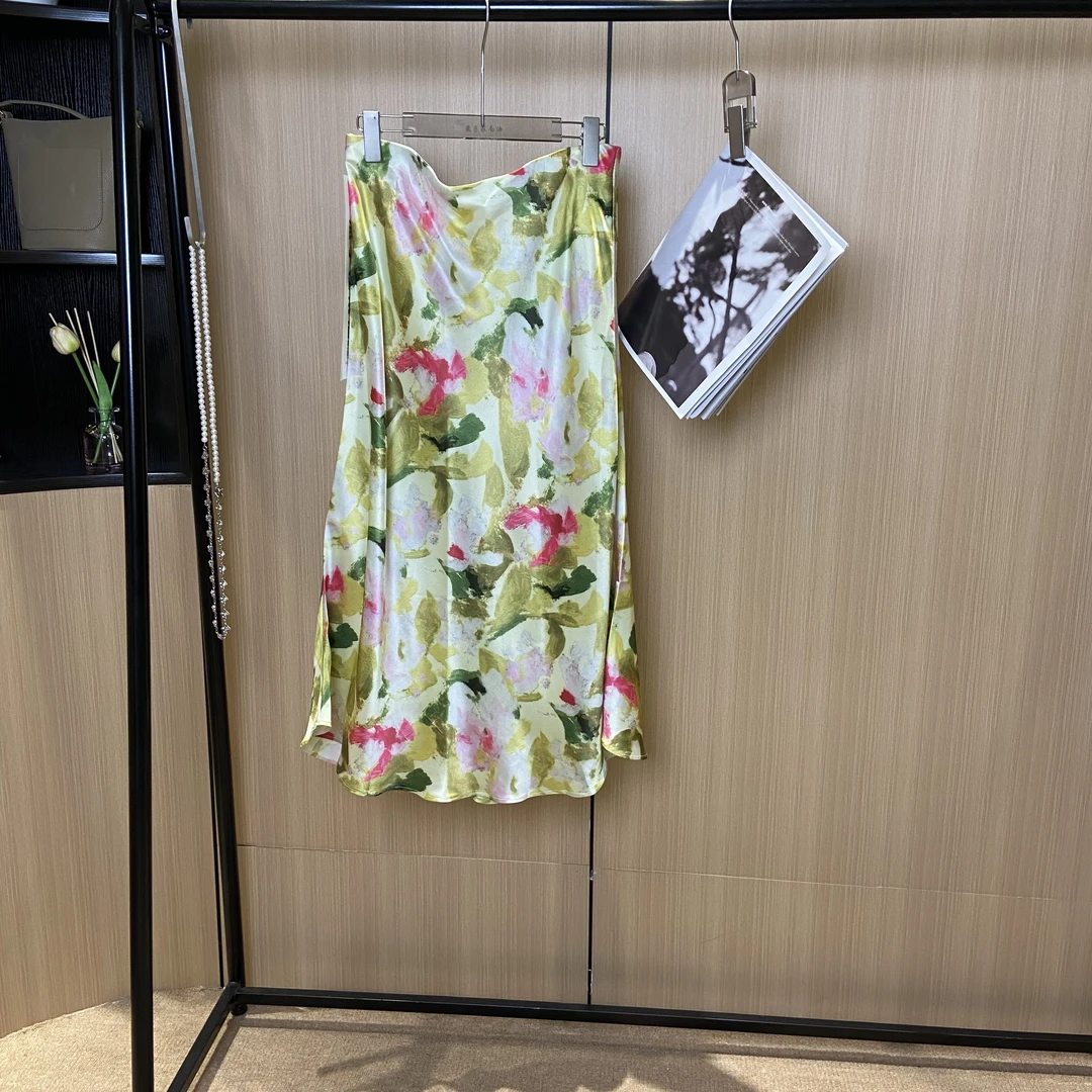 【燕子在南油】裙长83重磅醋酸缎面夏日氛围鱼尾半裙3531