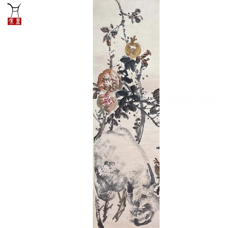 C1027石榴立轴122.7X40.5/4.5平尺