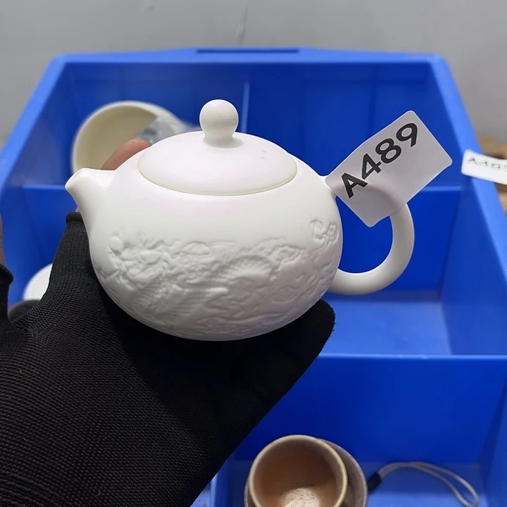 知***乐瓷片茶摆件微瑕介意勿拍
