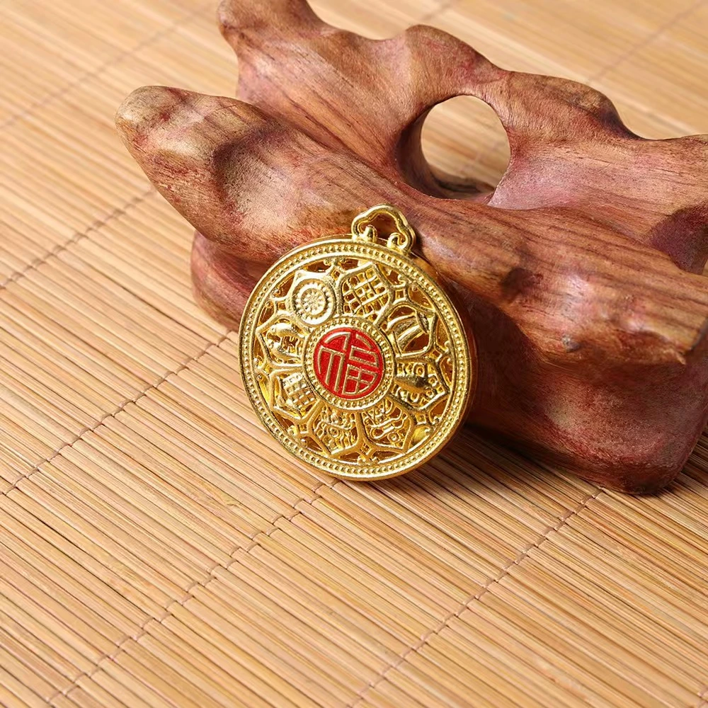 【伲雅】精美轻奢时尚(D09)八宝罗盘单吊坠不带链子