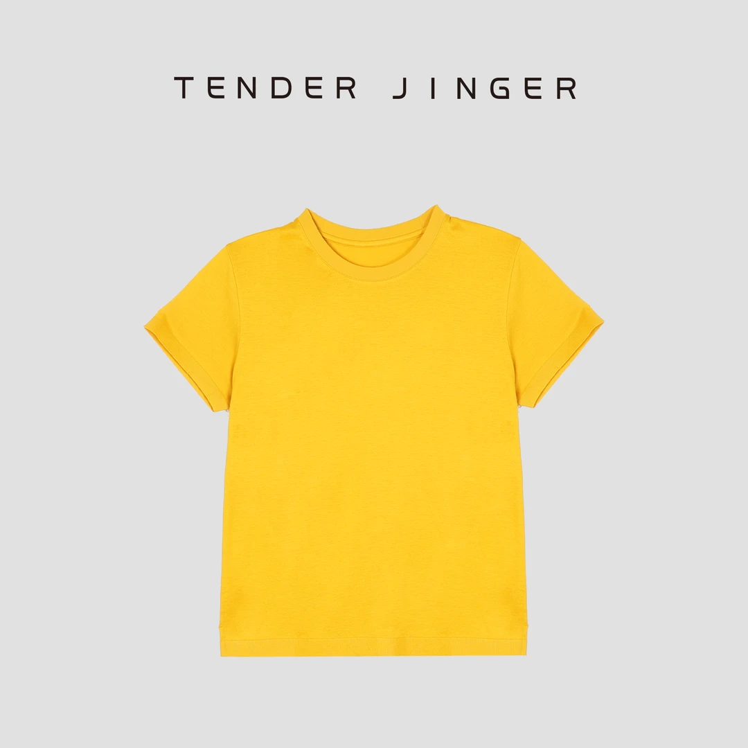 Tender Jinger【活动】圆领舒适百搭罗纹短袖T52FCC80625