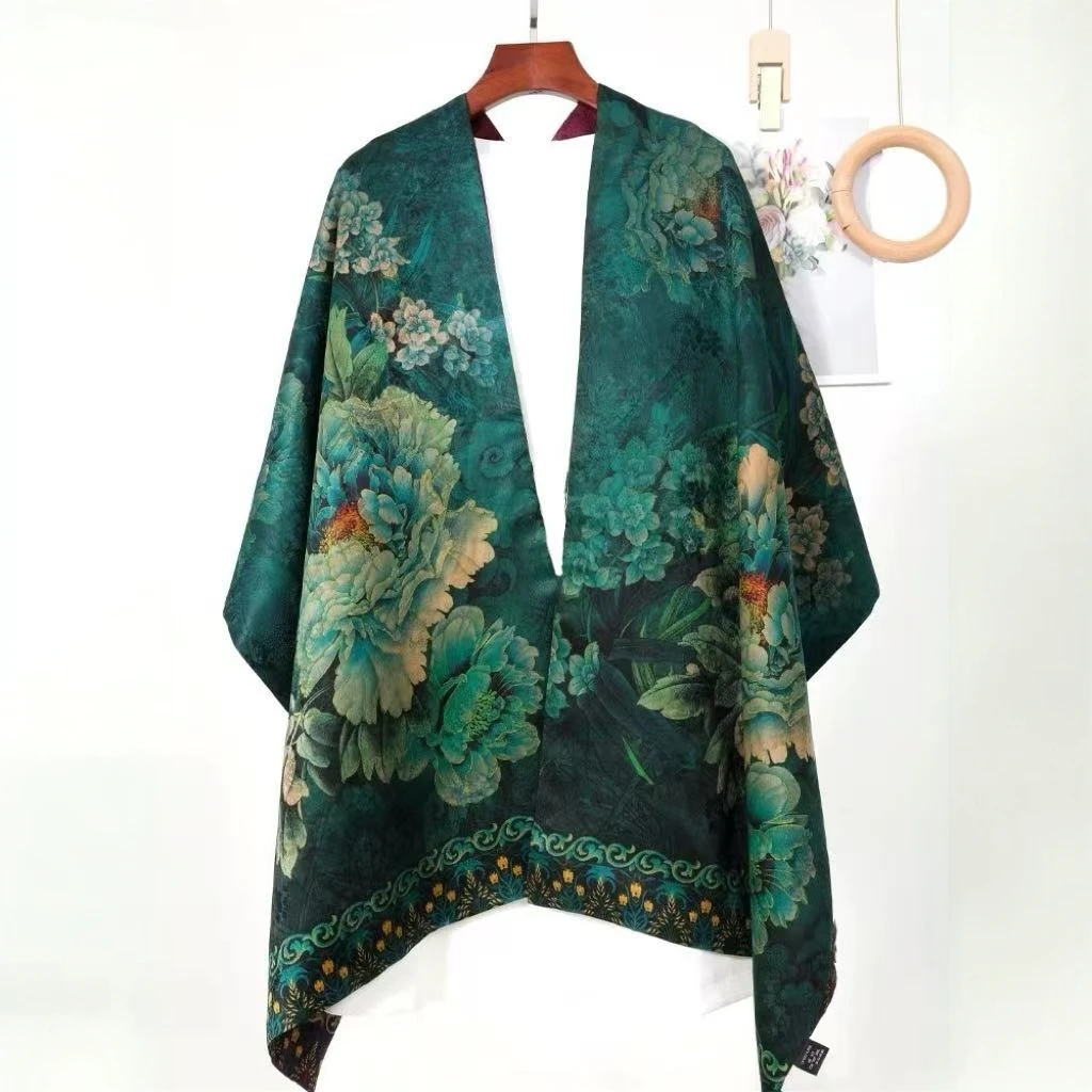 紫美人180*70香云纱长巾