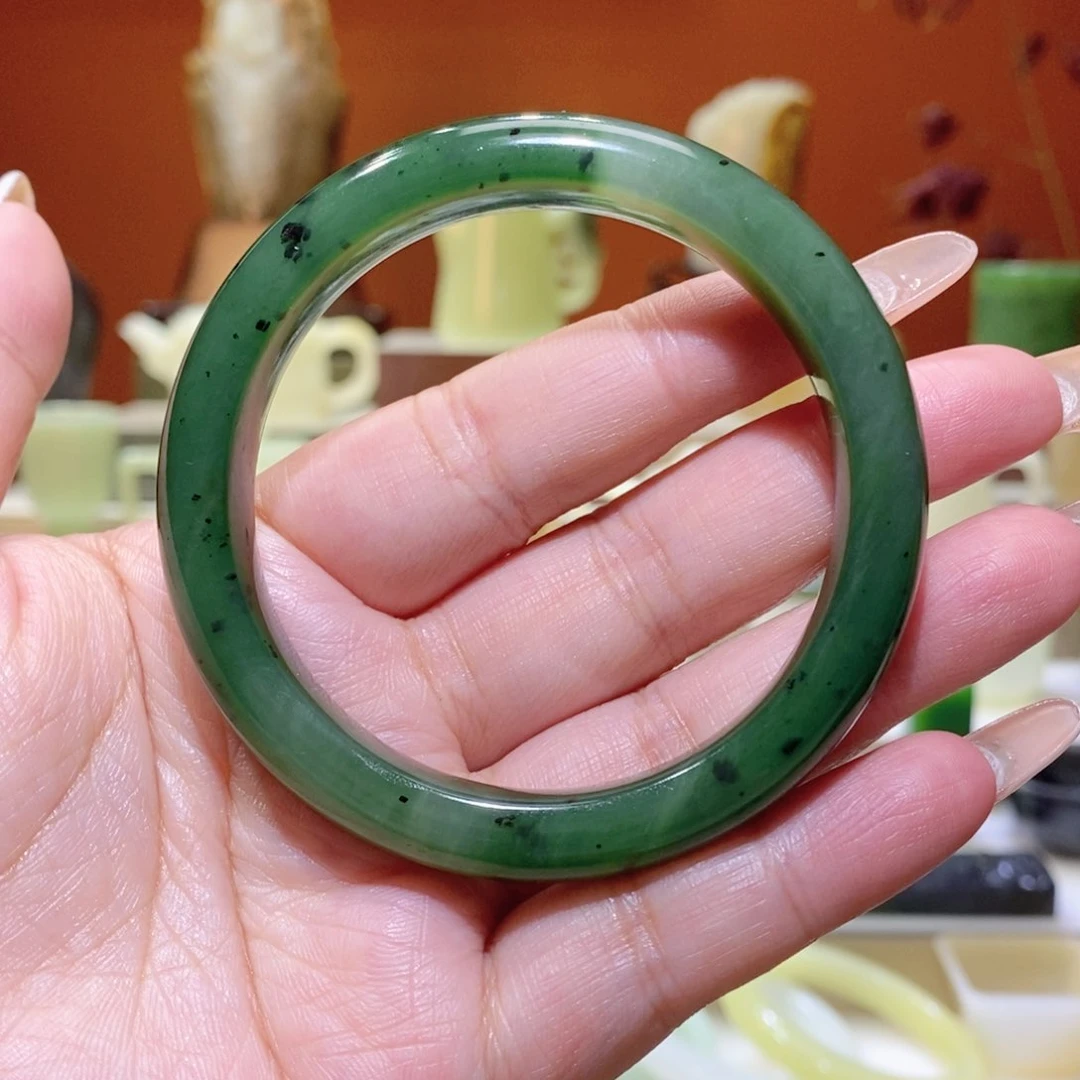未镶嵌和田玉把件和田玉碧玉手镯福利55.8mm