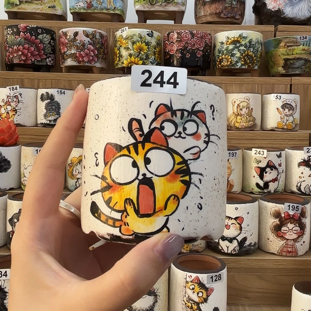 1234566778手绘花盆