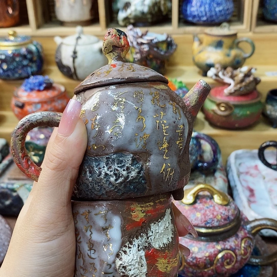 安***康粗陶柴烧志野茶器
