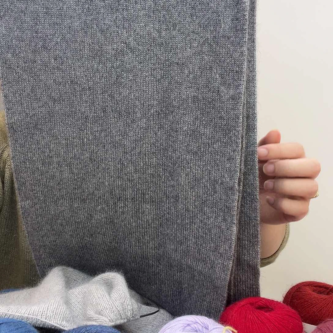 羊绒160中灰围巾1