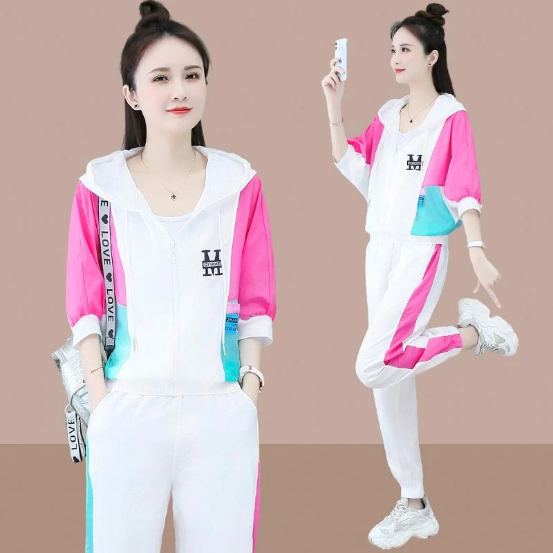 时尚百搭时髦减龄2026年夏季新款女装上衣裤子两件套装洋气休闲风