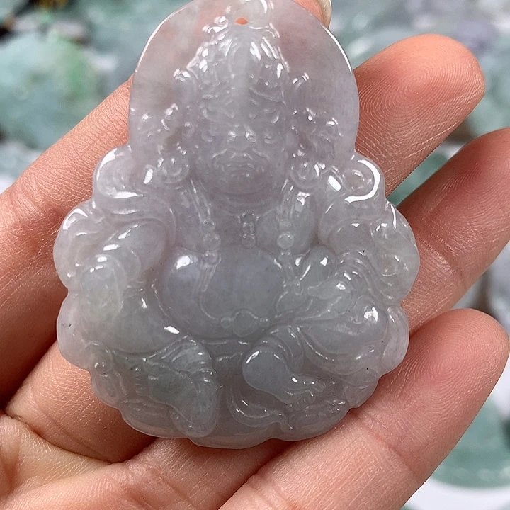颈饰未镶嵌翡翠黄财神爷福利