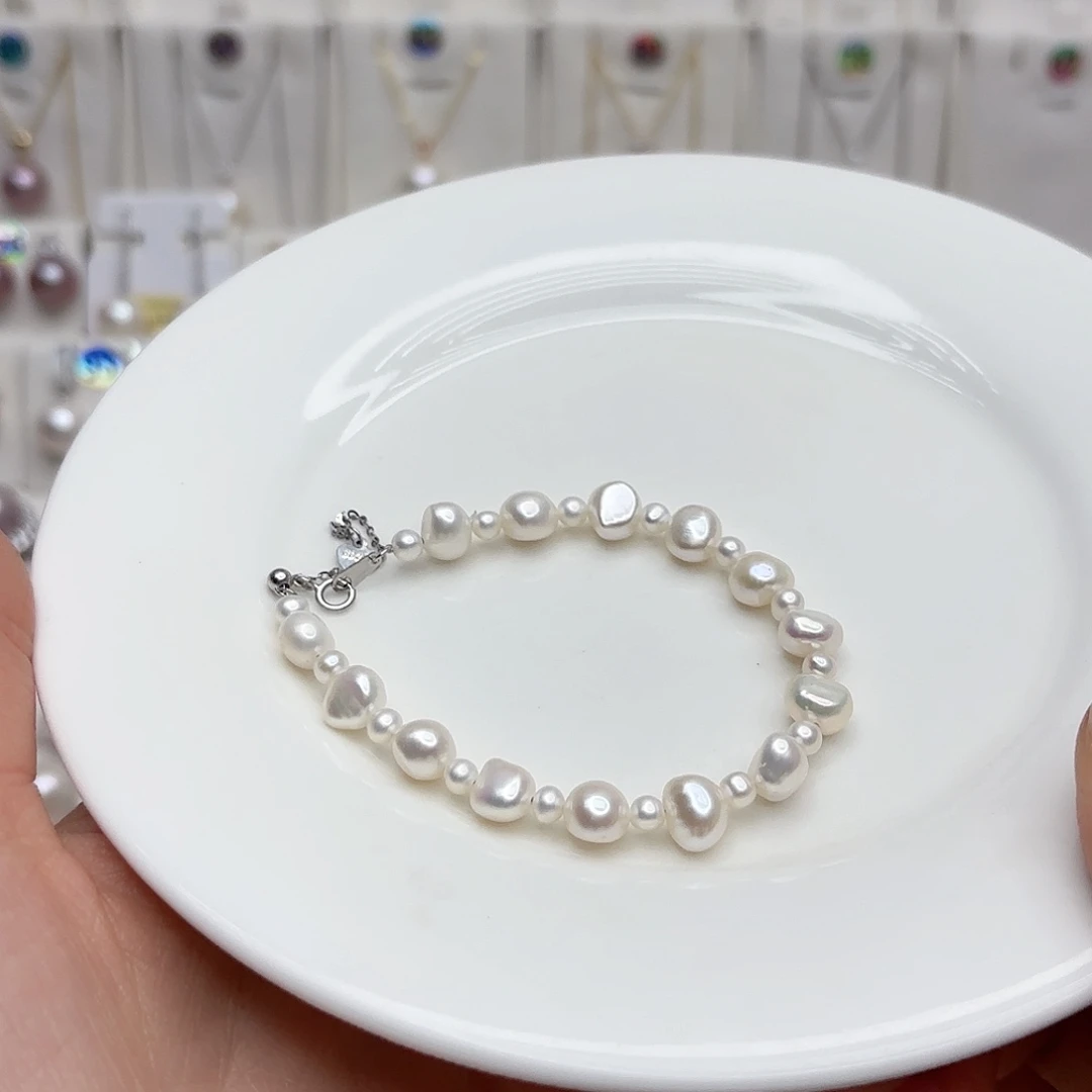 淡水珍珠颈饰银S925镶嵌