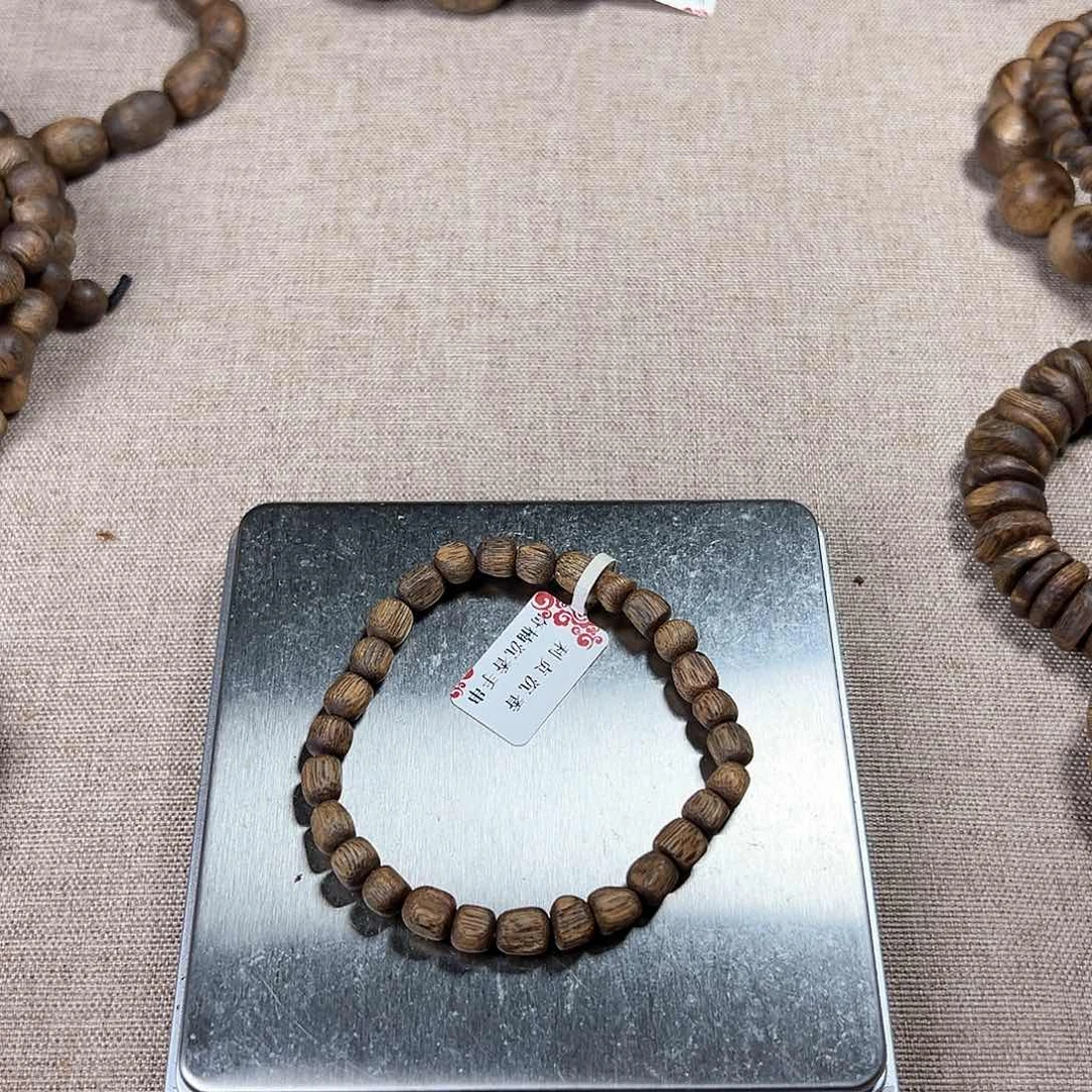 沉香手串0.6随行老白棋单圈多样性发一