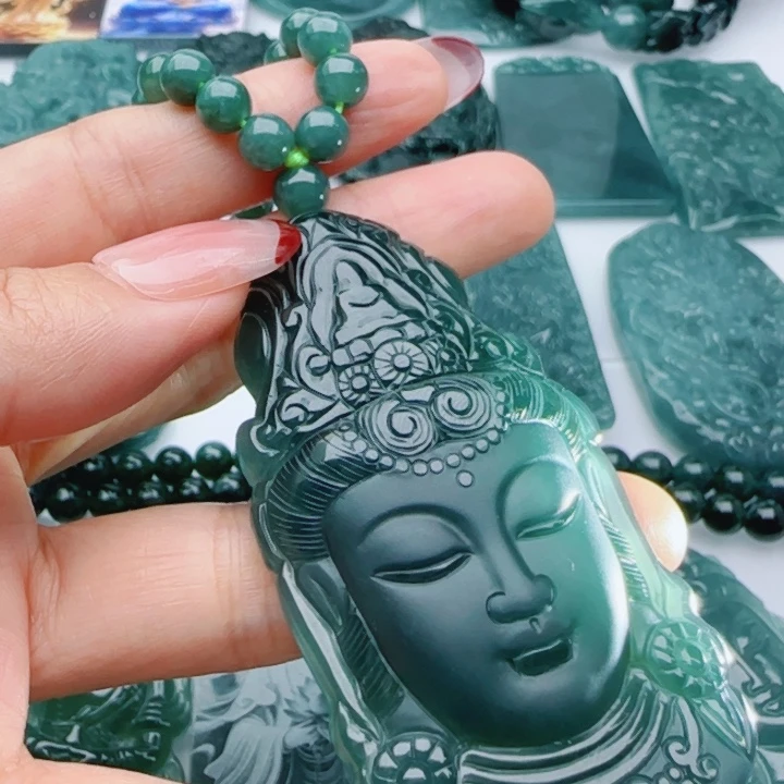 翡翠未镶嵌颈饰多样性发货天然A货翡翠