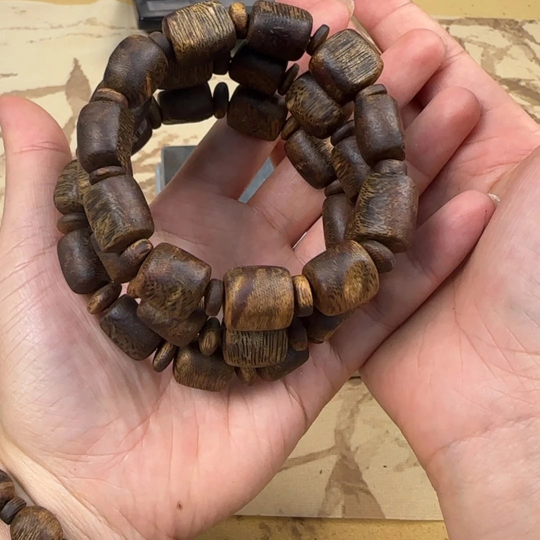 沉香手串绿棋红骨板头多样性发货1条13克
