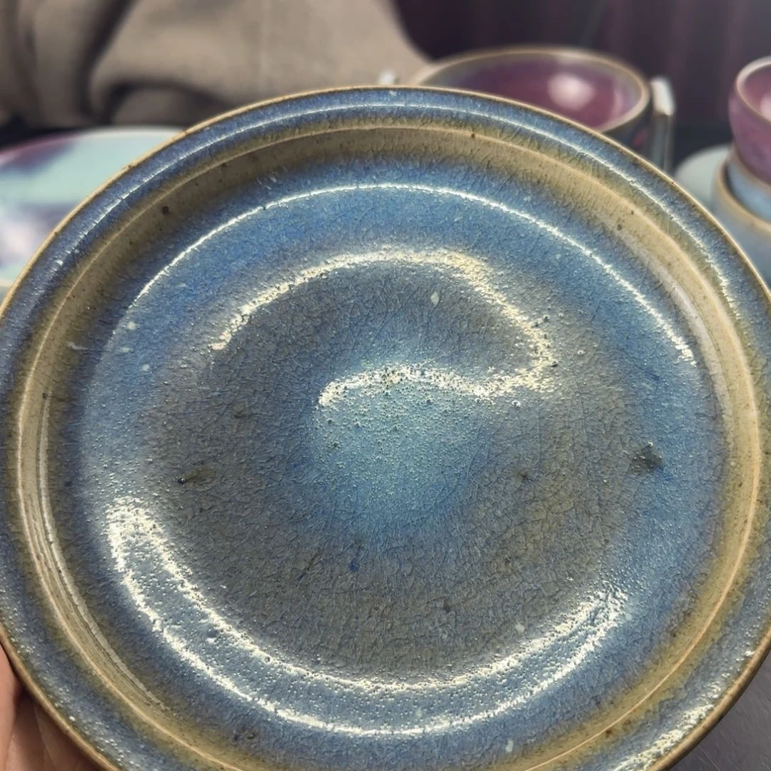 思***雨瓷片禹州窑盘子全品无暇