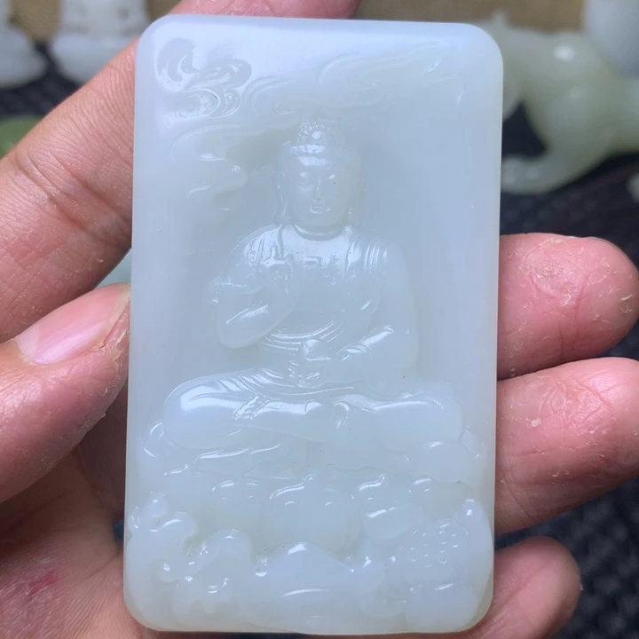 和田玉未镶嵌挂件