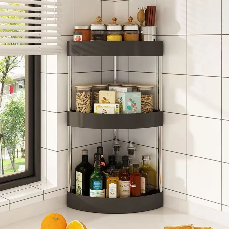 厨房置物架用品台面三角调料架转角收纳三角调料置物架厨房厨房