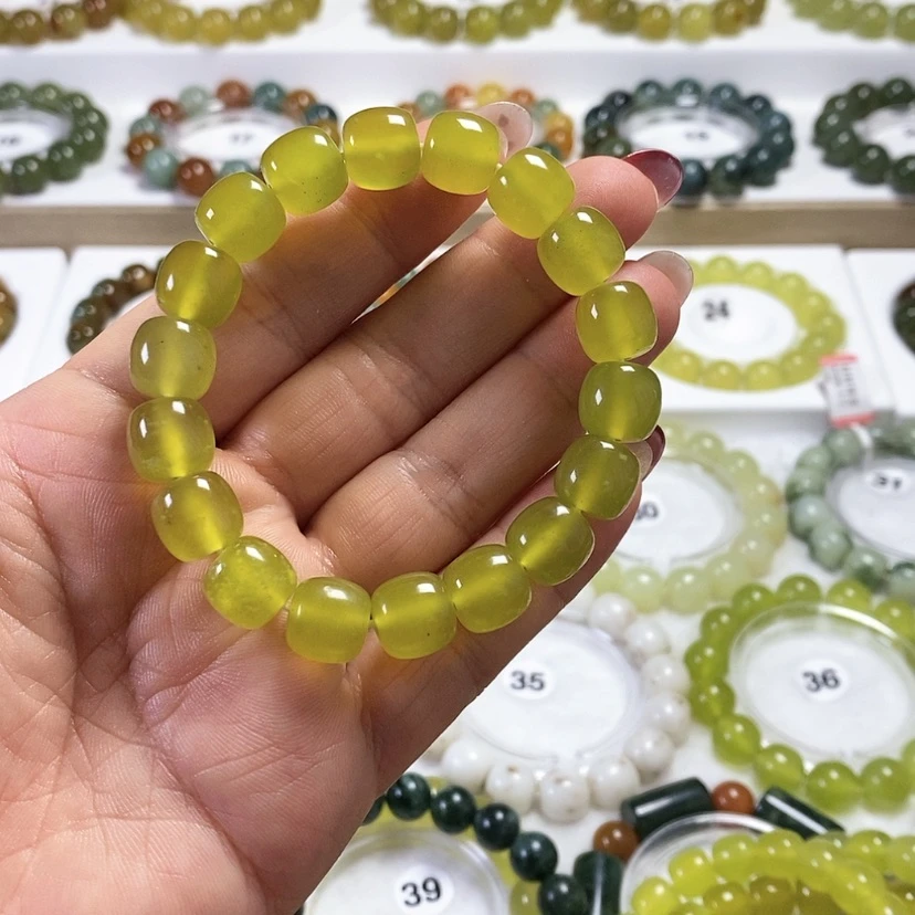 【闪购商品】未镶嵌蛇纹石玉手链卡11