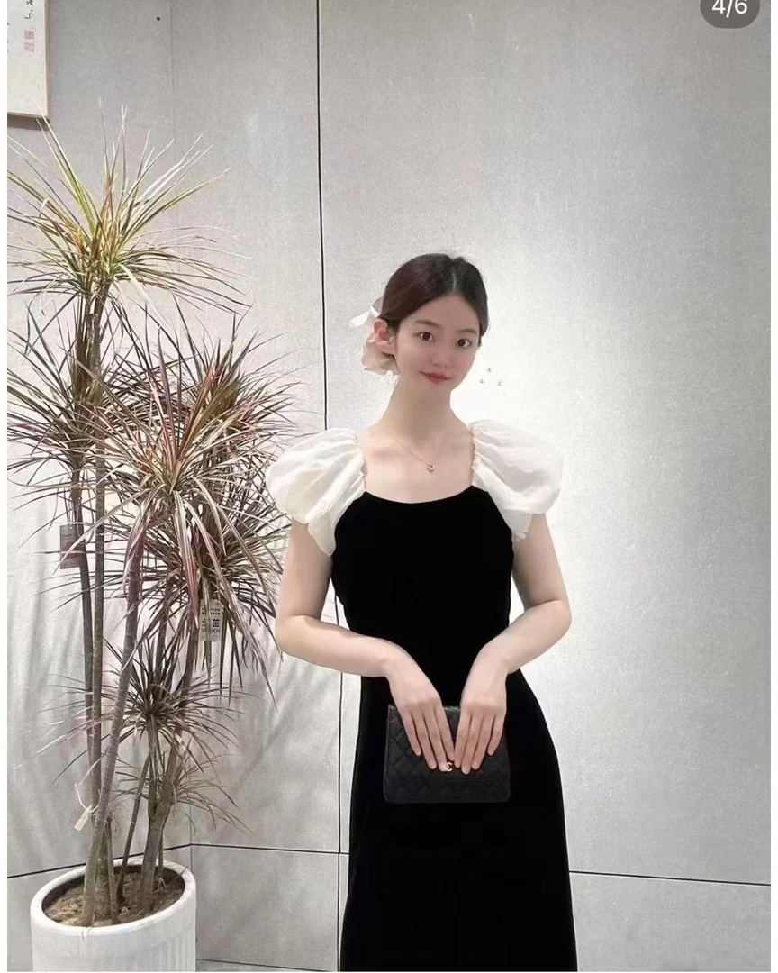 【高奢•墨雪】NN1075-时尚女装连衣裙气质显瘦轻奢法式